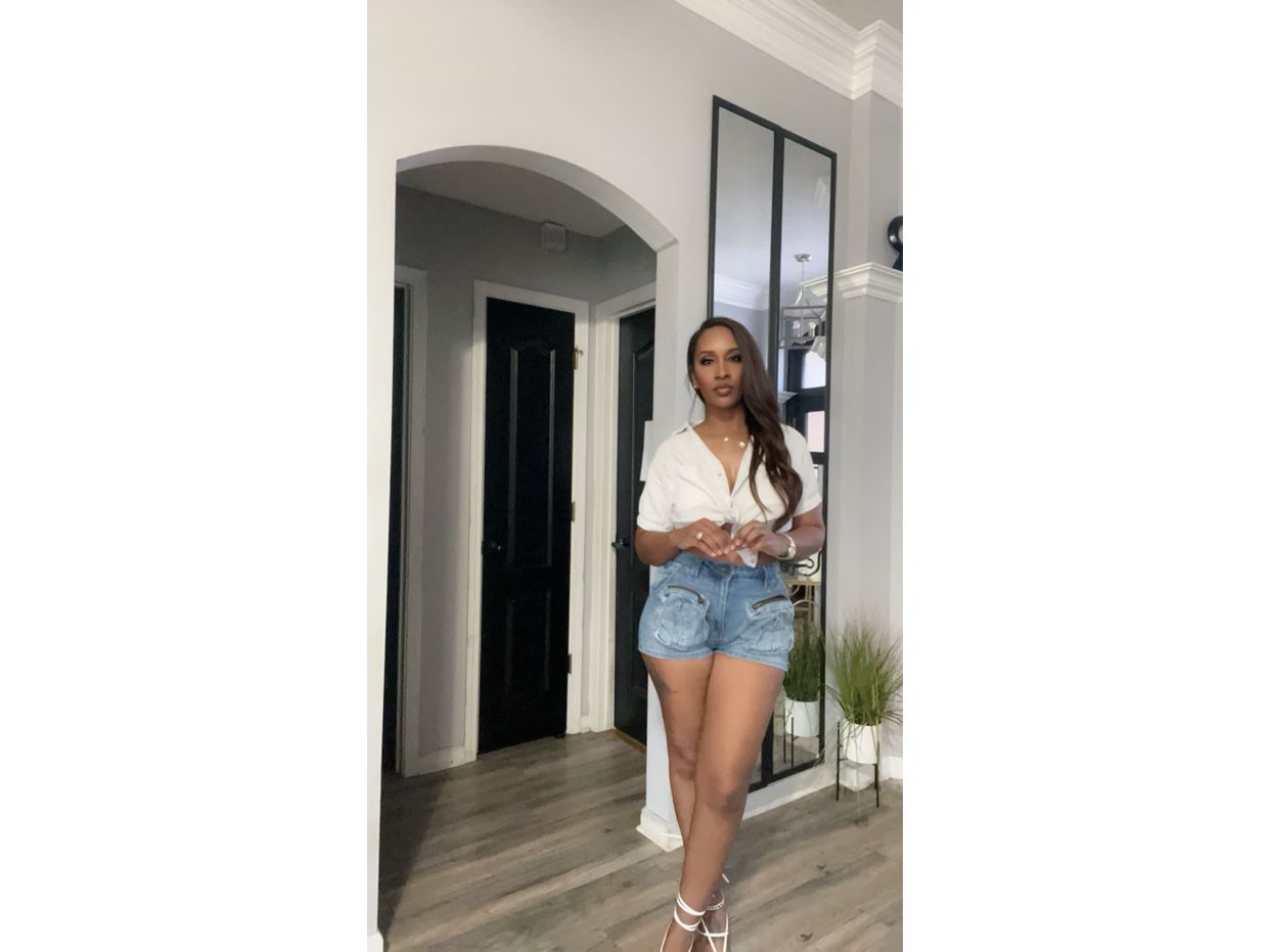 Outside Denim Shorts