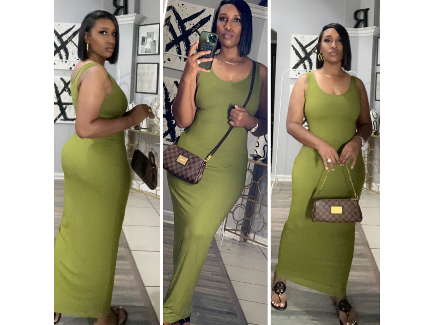 Basic Maxi Dress Avocado