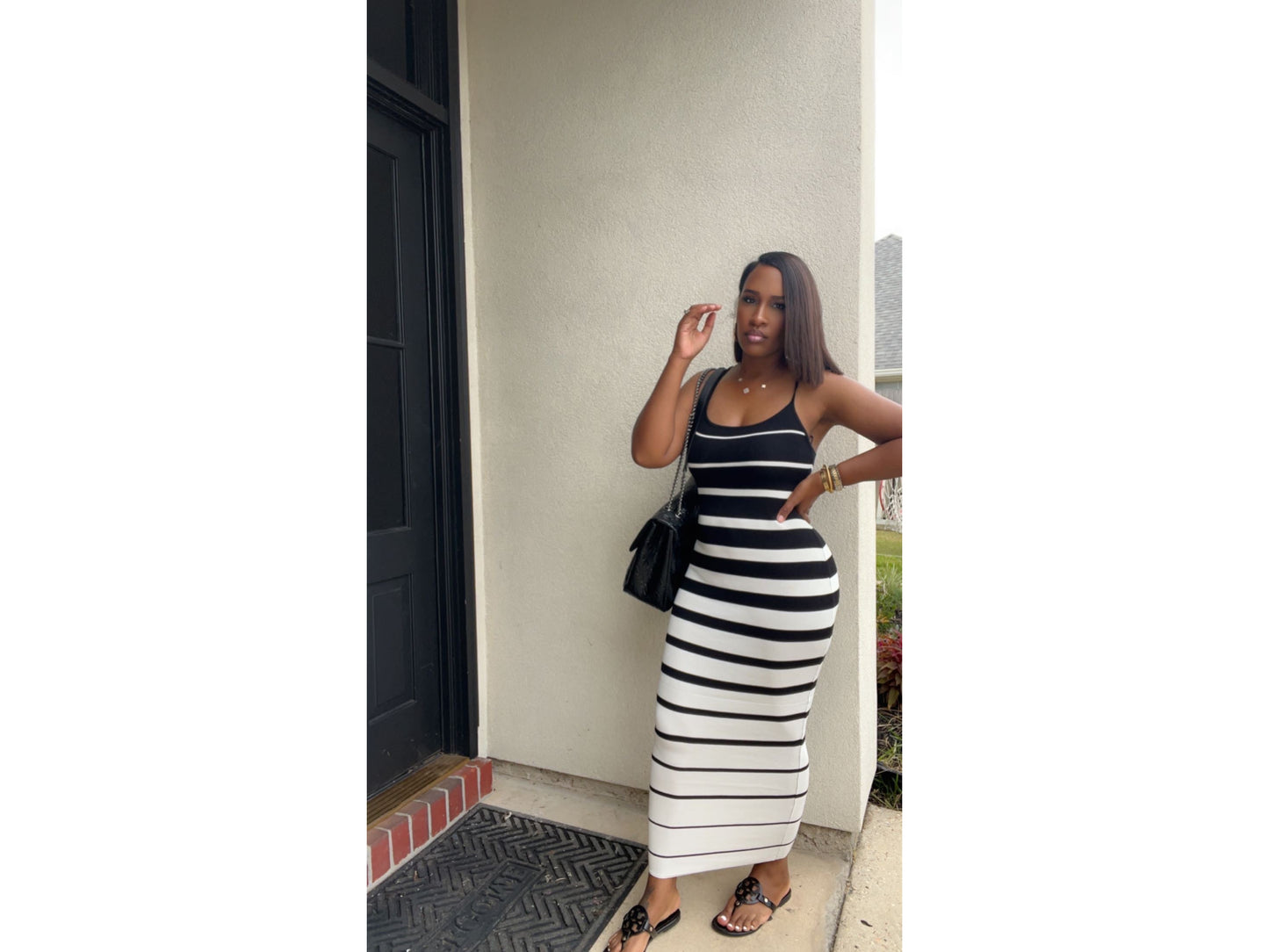 Stripe me down Maxi dress