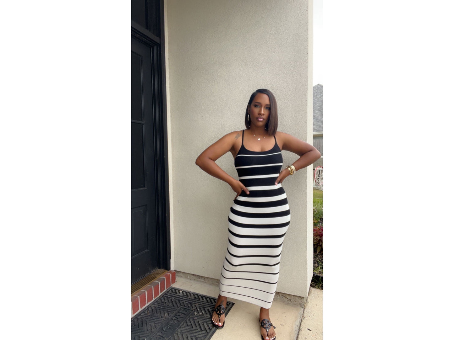 Stripe me down Maxi dress
