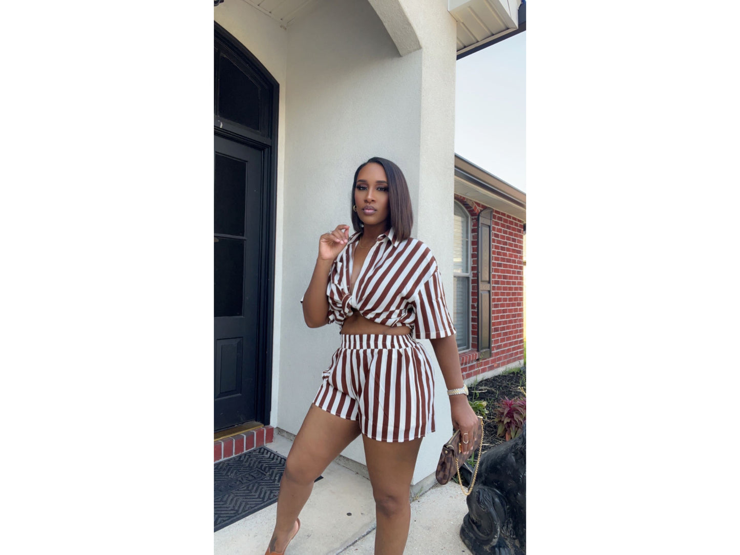 Brown Short set