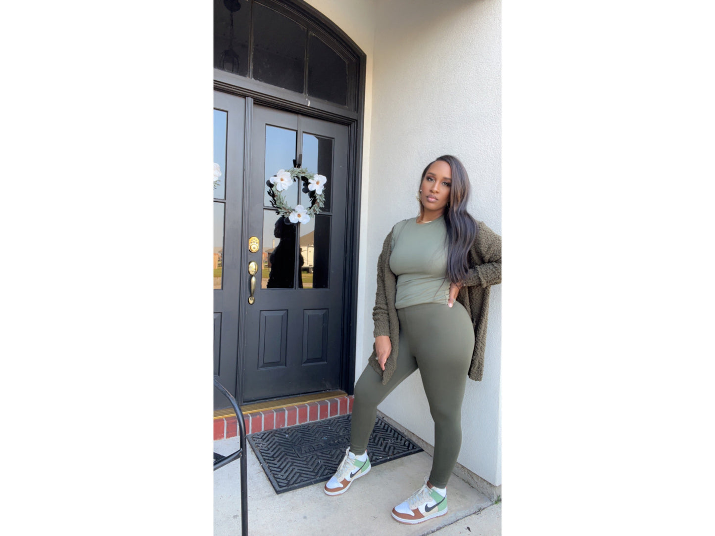 3 piece Cardigan Olive