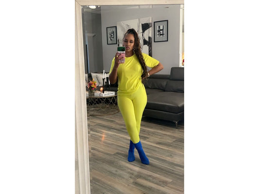 CUTE AND BASIC SET  (LIME)