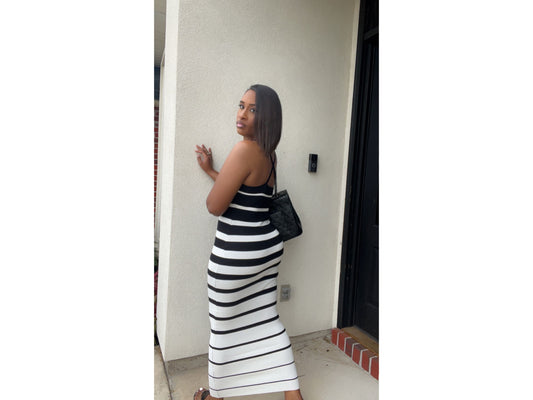 Stripe me down Maxi dress